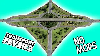 Easy intersection to handle heavy traffic for Transport Fever 2