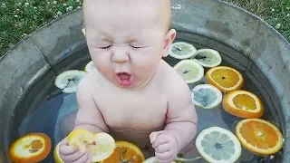 Funny Babies Eating Lemon First Time-Funny Cute Baby Videos 2019