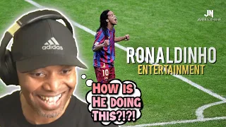 "THAT'S CRAZY!!" My DAD'S FIRST TIME REACTING TO RONALDINHO!! *It Got WILD*