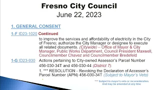 Fresno City Council Meeting 6/22/23
