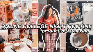 my PRODUCTIVE & RELAXING 10PM night routine *as an online college student*