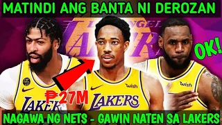 NAGAWA NILA SA NETS LAKERS SUSUBUKAN DIN I MATINDI ANG PAHAYAG NI DEROZAN SA LAKERS TRIO