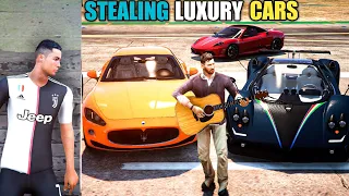 Gta 5 - Stealing Luxury Lionel Messi Cars With Cristiano Ronaldo! (Real Life Cars #31)