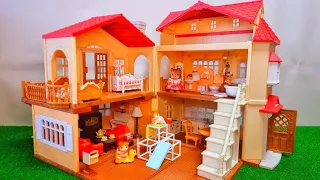 15 Minutes Satisfying with Sylvanian Families Complete House Set ASMR No Talking