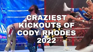 All Craziest kickouts of Cody Rhodes since his WWE Return 2022