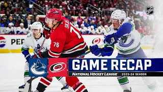 Canucks @ Hurricanes 2/6 | NHL Highlights 2024