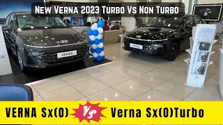 Verna 2023 Sx(o) vs Sx(o) Turbo | Hyundai Verna 2023 Turbo vs Non-Turbo