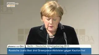 Arbeitgebertag - Rede von Angela Merkel am 18.11.2013