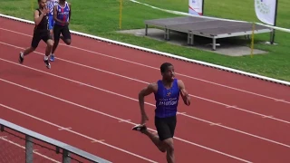 22''16: LECONTE Jerry (200m JUM S4) -  Chpts régionaux Cadets-Juniors PONTOISE,  8 juin 2019