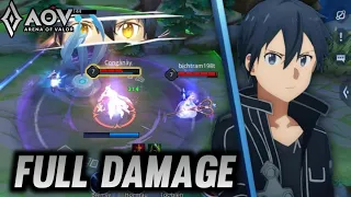 AOV : ALLAIN/KIRITO GAMEPLAY | FULL DAMAGE - ARENA OF VALOR