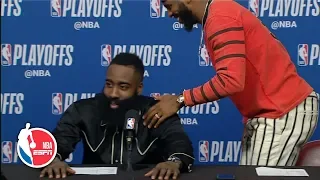 Chris Paul exits press conference after James Harden is asked every question | 2019 NBA Playoffs