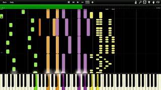 Initial D - Theme of Sileighty Impossible Piano Tutorial (synthesia)