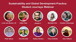 Sustainability and Global Development Practice: Student Journeys Webinar