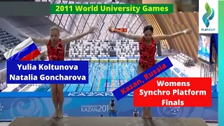 Yulia Koltunova Natalia Goncharova Russia 201B - Platform Diving - World University Games