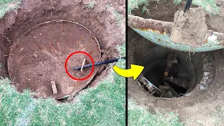 He Was Digging And Discovered A Secret Door, What He Found Inside Was Shocking...