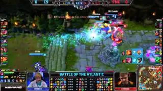 Battle of the Atlantic: C9 vs FNC: C9 Meteos triple kill leads to FNC's surrender.