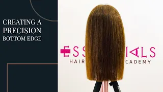 How to cut a zero degree haircut on long length / Creating a precision bottom edge.