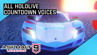 Asphalt 9: Legends - All Hololive Countdown voices (Miko and Luna)