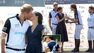 Meghan & Harry share a sweet kiss at Polo Match, just like Diana and Charles