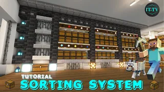 Building a AUTO SORTING SYSTEM in minecraft - TUTORIAL (EASY)