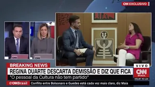 Regina Duarte ironiza ditadura militar na CNN Brasil