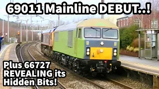 69011 MAINLINE DEBUT Test Run! Plus 66727 BAREING it's HIDDEN BITS at Longport FD 16/02/24