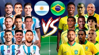 Argentina 2023 🆚 Brazil Legends (Messi, Neymar, Di Maria, Pele, Ronaldo, Vinicius) 🔥⚽💪