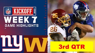 New York Giants vs Washington Commanders Full Highlights 3rd QTR | NFL Week 7, 2023