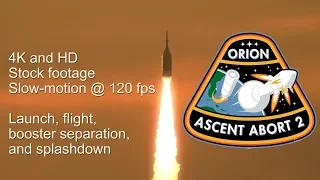 NASA Orion Space Capsule Ascent Abort Test with Splashdown