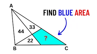 Find the blue shaded area | Geometry Problem | 2 Different Methods | Very Important Geometry Skills