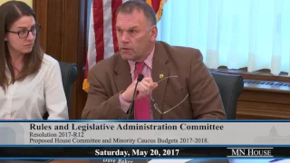 House Rules and Legislative Administration Committee  5/20/17