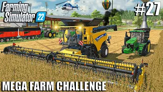 Harvesting SOYBEANS and FIRST TIME feeding COWS | MEGA FARM Challenge | Farming Simulator 22