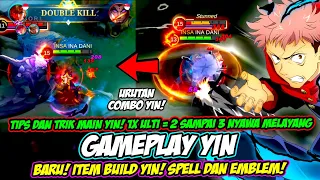 ITEM & BUILD YIN TERSAKIT 2023❗ CARA MAIN + COMBO SKILL YIN❗TUTORIAL & GAMEPLAY YIN MOBILE LEGENDS