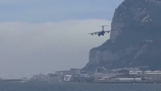 8 May 2023 A400M landing in Gibraltar