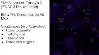 FNAC 3 ('FNAC 3 Deluxe' Mod) Dreamscape All Max + 4/5 Challenges enabled GG!