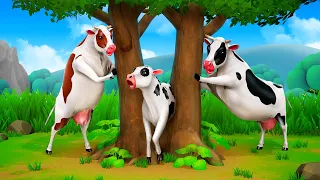 "Drama on the Forest: Evil Cows Neglect Hungry Baby Calf- A Heartwarming Happy Ending Story"