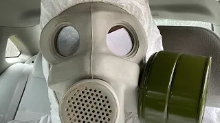 Snowy scenes in a Soviet PMG gas mask!