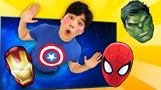 티비 속에서 슈퍼히어로 나와요! 히어로 댄스 함께 춰요 Superheros dance | 말이야와 아이들