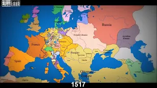 1000 years of European borders change time-lapse map