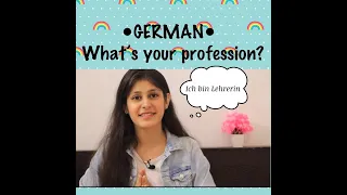 Professions in German | Level A1 | German for beginners