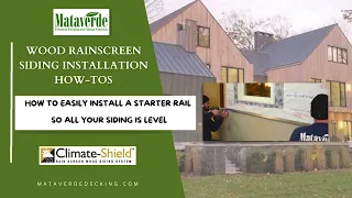 Wood Rainscreen Siding Installation How-Tos: Starter Rail