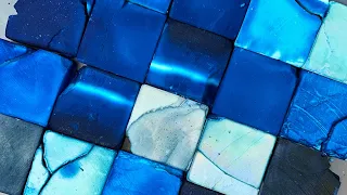 💙Fluffy and Soft Blue Shades Gym Chalk Blocks💙 | ASMR