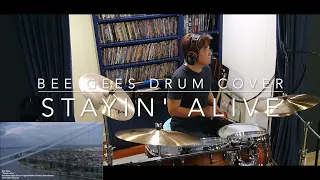 BEE GEES STAYIN' ALIVE DRUM COVER BY ITSJERRYANG