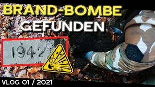 Brand-Bombe gefunden  VLOG 01 / 2021 - Unterwegs mit dem Metalldetektor