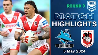 Cronulla-Sutherland Sharks v St George Illawarra Dragons | Full Time Highlights | NRL 2024