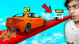 GTA 5 : GT Vs JERRY 100% IMPOSSIBLE SPIKE RACE !! MALAYALAM