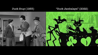 "Duck Jambalaya" Animation Side by Side with Duck Soup Footage