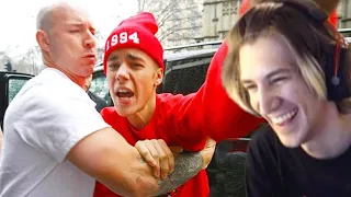 xQc Reacts to Justin Bieber Angry Worst Paparazzi Moments & Kanye West Goes Nuts on Paparazzi