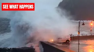 3 minutes ago! Freak August Summer Storm Hits Ilfracombe Devon