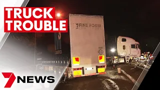 Fresh calls for heavy vehicle bypass after truck crashes on South-Eastern Freeway | 7NEWS